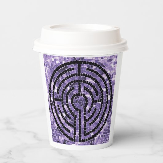 LABYRINTH VI Papieren Bekers - Wit (Voorkant)