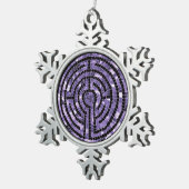 LABYRINTH VI Tin Sneeuwvlok Kerstversiering Ornament (Rechts)