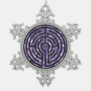 LABYRINTH VI Tin Sneeuwvlok Kerstversiering Ornament