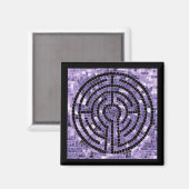LABYRINTH VI Vierkante magneet - Zwart (Voorkant / Achterkant)