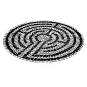 LABYRINTH VII 12"Ronde Glassnijplank Snijplank (Hoek)