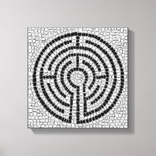 LABYRINTH VII 12x12 Ingewikkeld Canvas (.75" Diep)