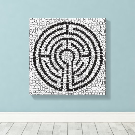LABYRINTH VII 12x12 Ingewikkeld Canvas (.75" Diep) (Insitu (Houten vloer))