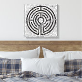 LABYRINTH VII 12x12 Ingewikkeld Canvas (.75" Diep) Afdruk (Insitu (Slaapkamer))