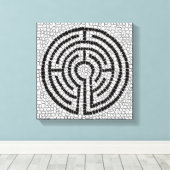 LABYRINTH VII 12x12 Ingewikkeld Canvas (.75" Diep) Afdruk (Insitu (Houten vloer))