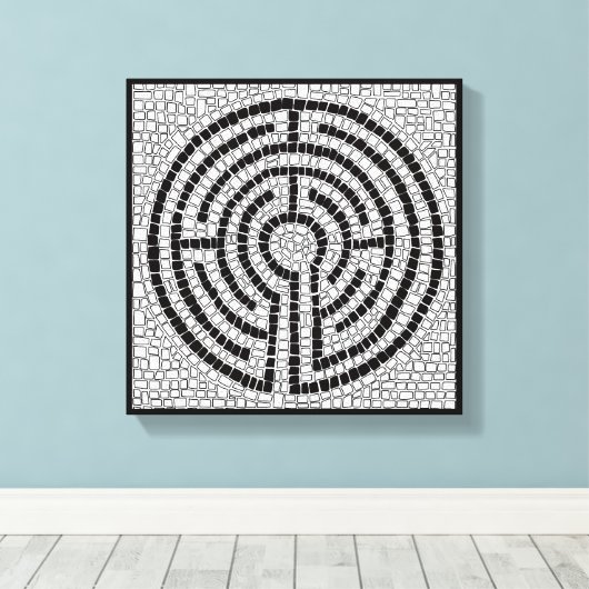 LABYRINTH VII 12x12 verpakt doek (1,5" diep) Canvas Afdruk (Insitu (Houten vloer))