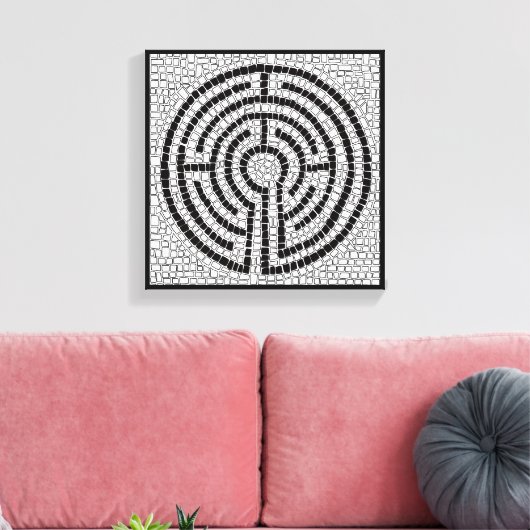 LABYRINTH VII 12x12 verpakt doek (1,5" diep) Canvas Afdruk (Insitu (Woonkamer))