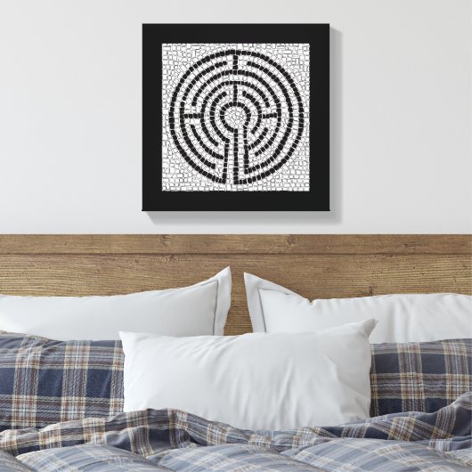 LABYRINTH VII 12x12 verpakt doek (2,5" diep) Canvas Afdruk (Insitu (Slaapkamer))