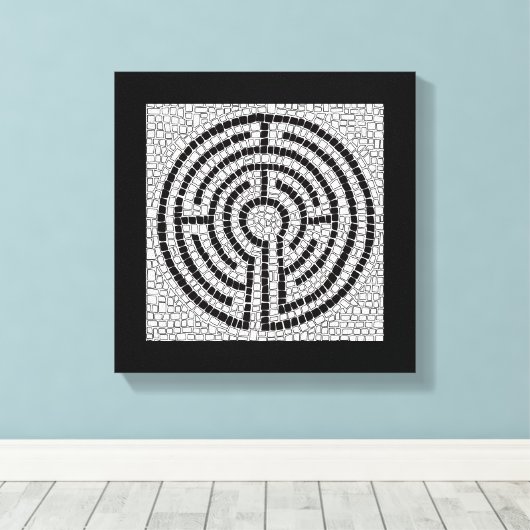 LABYRINTH VII 12x12 verpakt doek (2,5" diep) Canvas Afdruk (Insitu (Houten vloer))