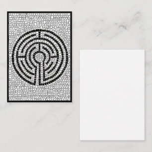 LABYRINTH VII 3.5x2.5 Vlakke Nota Kaart II Notitiekaartje