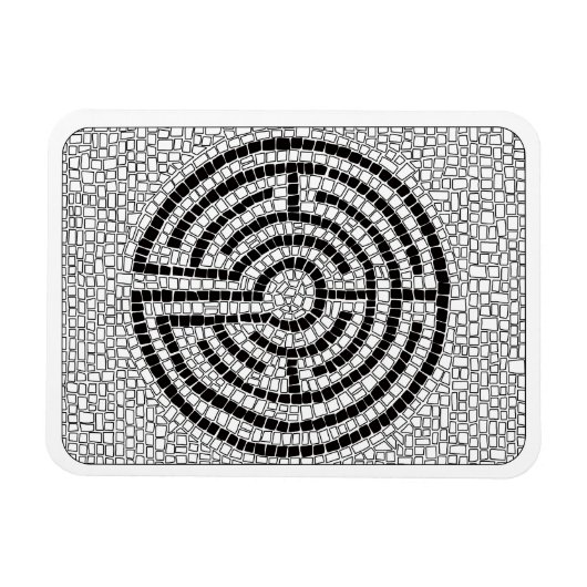 LABYRINTH VII 3x4 Flexibele Magneet - Wit (Horizontaal)