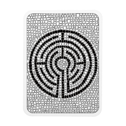 LABYRINTH VII 3x4 Flexibele Magneet - Wit (Verticaal)