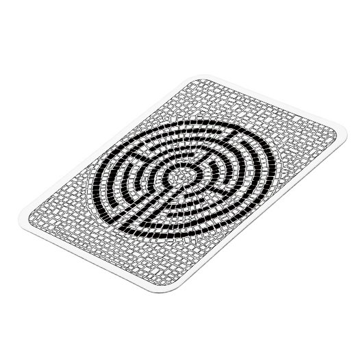 LABYRINTH VII 3x4 Flexibele Magneet - Wit (Linkerzijde)