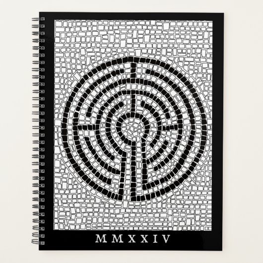 LABYRINTH VII 8.5x11 Planner + Tekst / Zwart (Voorkant)