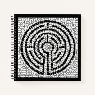 LABYRINTH VII 8.5x8.5 Spiraalvormig Notitieboek