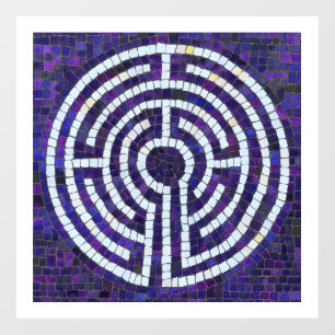 LABYRINTH VIII 12x12 Window Cling - Wit Raamsticker