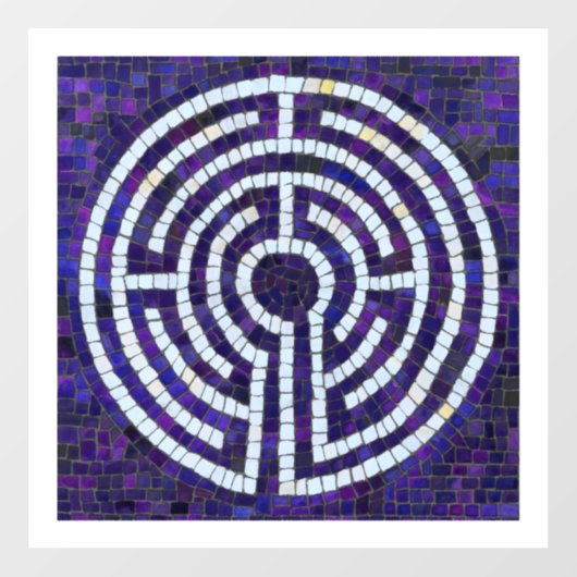 LABYRINTH VIII 12x12 Window Cling - Wit Raamsticker (Vel)