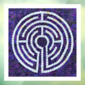 LABYRINTH VIII 12x12 Window Cling - Wit Raamsticker (Vel 3)