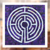 LABYRINTH VIII 12x12 Window Cling - Wit Raamsticker (Vel 2)