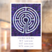 LABYRINTH VIII 12x18 Venster Cling +Text Raamsticker (Vel 2)