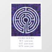 LABYRINTH VIII 12x18 Venster Cling +Text Raamsticker (Vel)