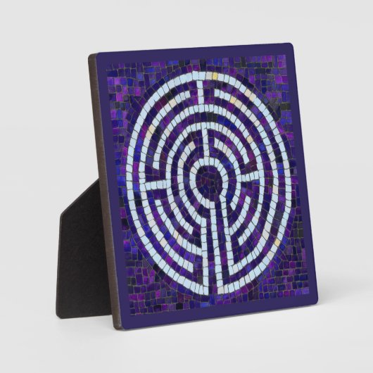 LABYRINTH VIII 5.25 Vierkante Plaque - Violet Fotoplaat (Voorkant)