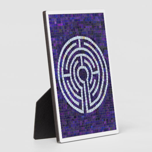 LABYRINTH VIII 5x7 Plaque met Ezel - Wit Fotoplaat (Zijkant)