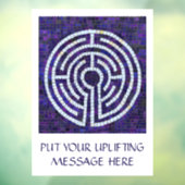 LABYRINTH VIII 8x11 Venster Cling +Text Raamsticker (Vel 3)