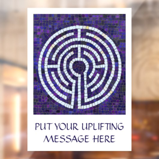 LABYRINTH VIII 8x11 Venster Cling +Text Raamsticker (Vel 2)