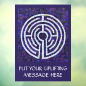 LABYRINTH VIII 8x11 Venster Cling +Text - Violet Raamsticker (Vel 3)