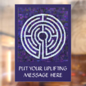 LABYRINTH VIII 8x11 Venster Cling +Text - Violet Raamsticker (Vel 2)