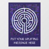 LABYRINTH VIII 8x11 Venster Cling +Text - Violet Raamsticker (Vel)