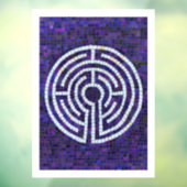 LABYRINTH VIII 8x11 Window Cling - Wit Raamsticker (Vel 3)