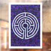 LABYRINTH VIII 8x11 Window Cling - Wit Raamsticker (Vel 2)