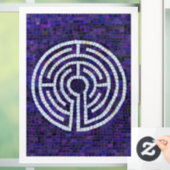 LABYRINTH VIII 8x11 Window Cling - Wit Raamsticker (Huis)