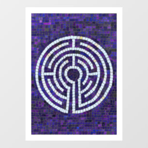 LABYRINTH VIII 8x11 Window Cling - Wit Raamsticker