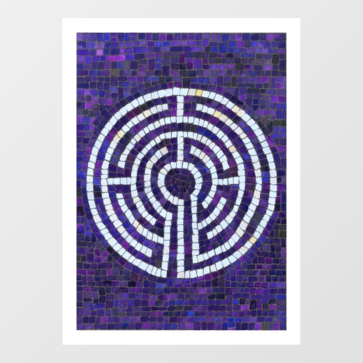LABYRINTH VIII 8x11 Window Cling - Wit Raamsticker (Vel)