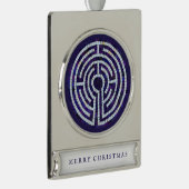 LABYRINTH VIII Banner Ornament Verzilverd Banner Ornament (Rechts)