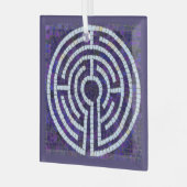 LABYRINTH VIII Glazen Vierkant Ornament (Voorkant links)