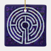 LABYRINTH VIII Keramisch Vierkant Ornament (Achterkant)