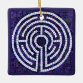 LABYRINTH VIII Keramisch Vierkant Ornament (Voorkant)