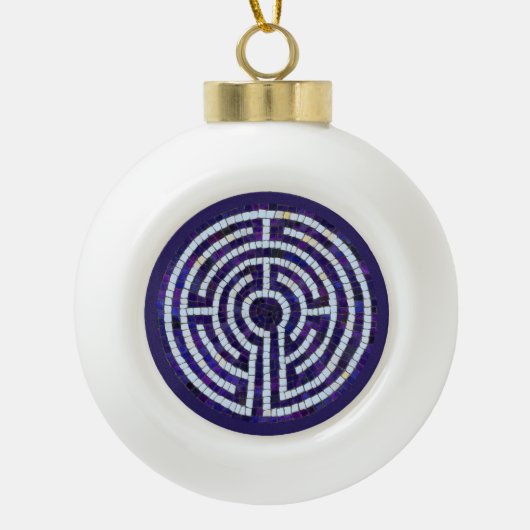 LABYRINTH VIII Keramische Bal Ornament (Voorkant)