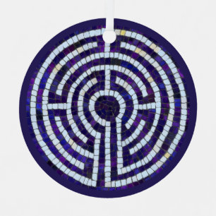 LABYRINTH VIII Metal Circle-Ornament Metalen Ornament