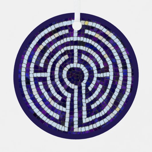 LABYRINTH VIII Metal Circle-Ornament Metalen Ornament (Voorkant)