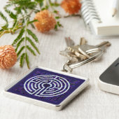 LABYRINTH VIII Premium Vierkante Sleutelhanger (Zijkant)