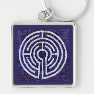 LABYRINTH VIII Premium Vierkante Sleutelhanger