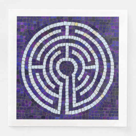 LABYRINTH VIII Standaard Servet - Wit (Voorkant)