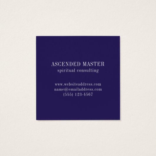 LABYRINTH VIII Vierkant Visitekaartje - Violet (Achterkant)