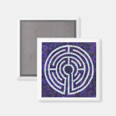 LABYRINTH VIII Vierkante Magneet - Wit (Voorkant / Achterkant)