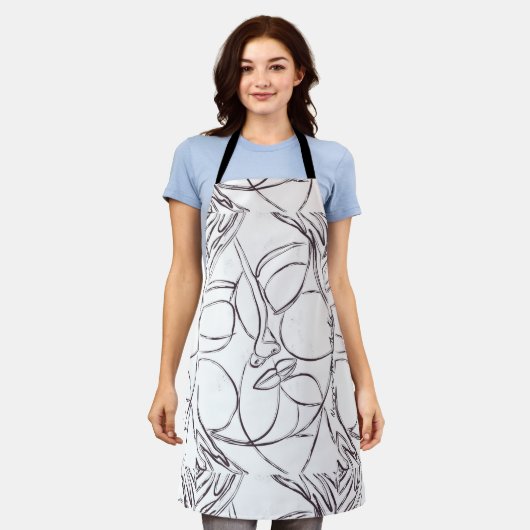 Labyrinthe Beauty Abstract Art Apron Schort (Gedragen)